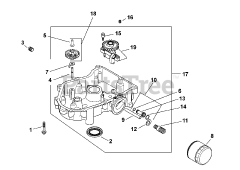 Cub Cadet LTX 1050 KH (13AQ91AP056) - Cub Cadet 50" Lawn Tractor (2013) Kohler SV725-3021 Oil Pan &amp; Lubrication