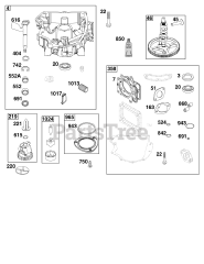 Briggs & Stratton 44N877-0016-B1 - Briggs & Stratton Vertical Engine Crankcase Cover/Sump Group