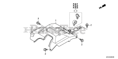 Honda EM4000SX AT1 (EBRC) - Honda Generator, Made in China (SN: EBRC-1000001 - EBRC-1499999) UPPER SHROUD