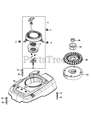 MTD 1P70L0A-11 - MTD Engine 1P70L0A-11 Flywheel &amp; Shroud