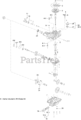 Toro 72504 - Toro 48" GrandStand Stand-On Mower (SN: 411800000 - 412999999) LH Transmission Assembly No. 138-5838