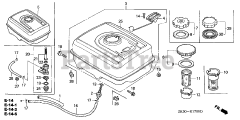 Honda GX340 K1 QXC9/A (GC05) - Honda Engine, Made in Japan (SN: GC05-3600001 - GC05-9999999) FUEL TANK (1)