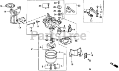 Honda GX160 K1 QX (GC02) - Honda Engine, Made in Japan (SN: GC02-2000001 - GC02-8669999) CARBURETOR