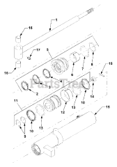 Cub Cadet 645 (590-645-100) - Cub Cadet Backhoe 8.5 ft Swing Cylinder Assembly