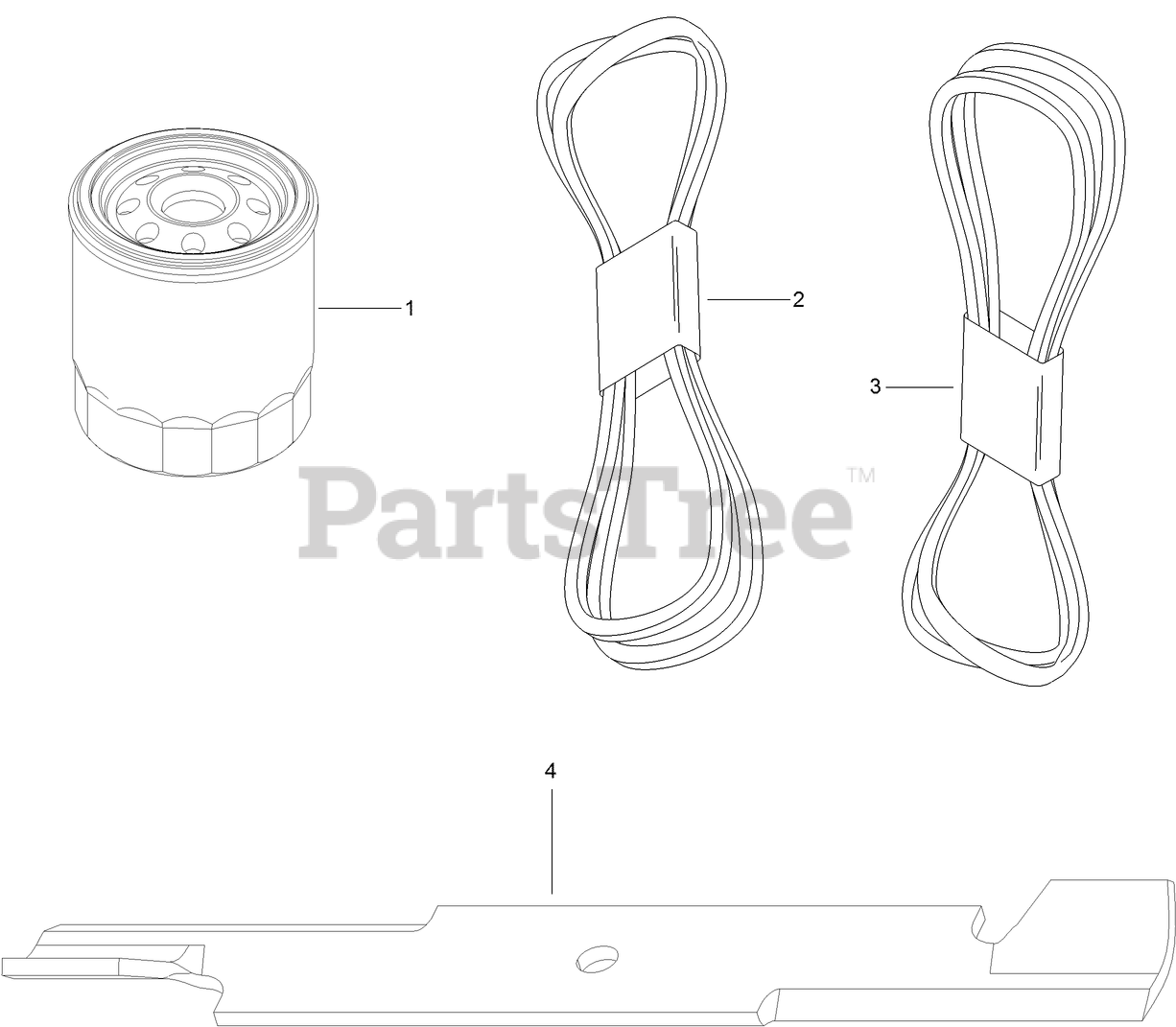Toro 1276790 Toro MVP Belt and Blade Kit for TITAN HD 2500 Series