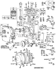 Briggs & Stratton 147432-0721-XX - Briggs & Stratton Horizontal Engine Cylinder, Crankcase,Piston