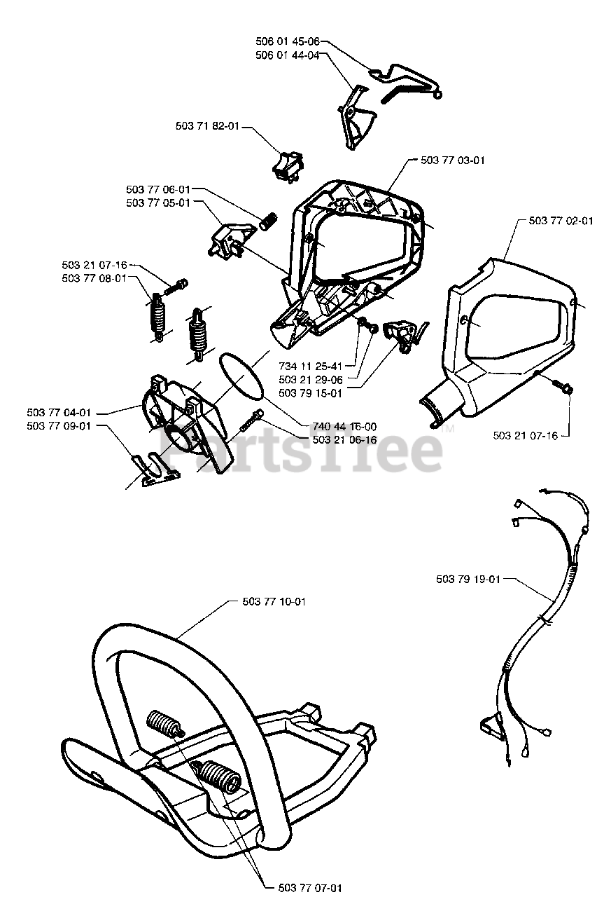Husqvarna 225 H 60 Husqvarna Hedge Trimmer (199612) Handle Assembly