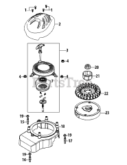 MTD 1P70C0A-11 - MTD Engine 1P70C0A-11 Flywheel &amp; Shroud