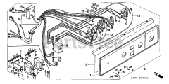 Honda EX5500 K1 A/B (EA1) - Honda Generator, Made in Japan (SN: EA1-1072384 - EA1-1099999) RECEPTACLE PANEL         (EX5500/K1/K2 TO 1139326)