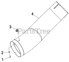 Exmark LZUV2B - Exmark Ultra Vac Twin Bagger for Lazer Z Mower (SN: 000850000 - 000919999) (2010) LZUV2B - Lower Tube Assembly 109-2043