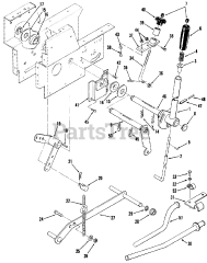 Toro A1-184801 (GT-1848) - Toro Garden Tractor (1982) Lift Linkage