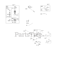 Briggs & Stratton 319775-0109-E1 - Briggs & Stratton Vertical Engine Controls, Electric Starter, Governor Spring, Ignition