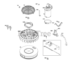 Briggs & Stratton 389447-0127-E1 - Briggs & Stratton Horizontal Engine Flywheel, Ignition, and Starter Group
