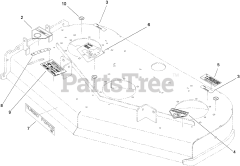 Toro 79558 - Toro 48" GrandStand Stand-On Mower (SN: 290003001 - 290999999) (2009) Deck Assembly No. 117-5764