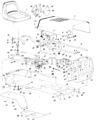 Lawnflite 145-822-132 - Lawnflite Garden Tractor (1985) (Allied Hardware) Main Frame