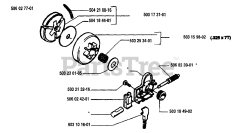 Husqvarna 40 - Husqvarna Chainsaw (1995-06) Oil Pump/Clutch