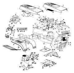Turf Power 132-666G095 - Turf Power Lawn Tractor (1992) (Cenex)