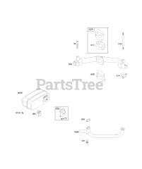 Briggs & Stratton 295777-0100-E1 - Briggs & Stratton Vertical Engine Exhaust System, itake Mnifold