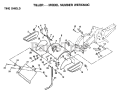 Weed Eater WE RX500 C - Weed Eater Tiller TINE SHIELD