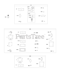 Briggs & Stratton 543777-0110-E1 - Briggs & Stratton Vertical Engine Carburetor Overhaul Kit, Engine/Valve Gasket Sets