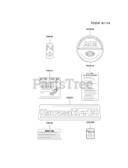 Kawasaki FE120D-BS01 - Kawasaki Engine LABEL