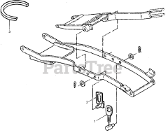 Cub Cadet 332 (190-332-100) - Cub Cadet 46" Mower Adapter Mower Adapter