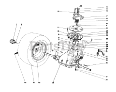Toro 57420 (12-44) - Toro Lawn Tractor, 12hp (SN: 008000001 - 008999999) (1988) Transaxle  Clutch Assembly