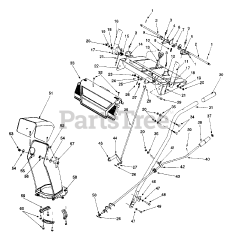 Yard Machines 31AE610E000 - Yard Machines Snow Thrower (1999) Handle Assembly