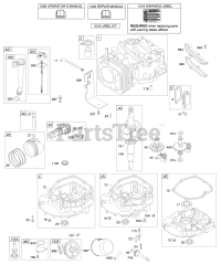 Briggs & Stratton 122672-0165-E1 - Briggs & Stratton Vertical Engine Camshaft, Crankshaft, Cylinder, Engine Sump, Lubrication, Piston Group