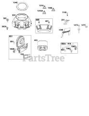 Briggs & Stratton 44S977-0041-G1 - Briggs & Stratton Vertical Engine Blower Housing and Air Cleaner Group