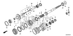 Honda BF250 A XXCA (BBJJ) - Honda Marine Engine, Made in Japan (SN: BBJJ-8000001 - BBJJ-9999999) PROPELLER SHAFT (COUNTER ROTATION)