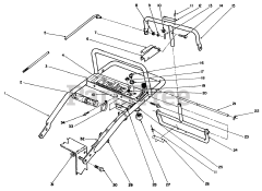 Toro 30114 - Toro ProLine Walk-Behind Mower, Gear Drive, 14hp (SN: 000000001 - 000999999) (1990) Handle Assembly