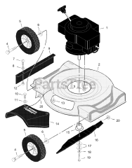 Scotts 20101x31C - Scotts 20" Walk-Behind Mower (2001) Mower Housing Assembly