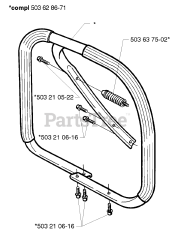 Husqvarna 371 - Husqvarna Chainsaw (1999-05) Handle Assembly