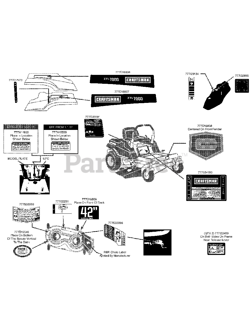 Craftsman 247.250010 (17AK2ACS099) - Craftsman ZTL7000 Zero-Turn