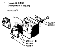 Husqvarna 40 - Husqvarna Chainsaw (1990-06) Muffler