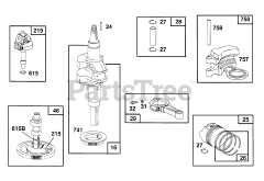 Briggs & Stratton 261777-0153-01 - Briggs & Stratton Vertical Engine Piston Group