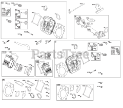 Briggs & Stratton 61E377-0141-J1 - Briggs & Stratton Horizontal Engine Cylinder Head Group