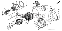 Honda EX5500 K1 A/B (EA1) - Honda Generator, Made in Japan (SN: EA1-1072384 - EA1-1099999) ROTOR@STATOR