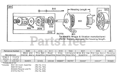 Briggs & Stratton 193702-0120-01 - Briggs & Stratton Vertical Engine Electric Starter and Chart