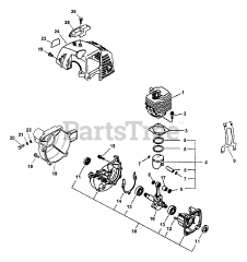 Echo PP-1400 - Echo Pole Saw (Type 1) Crankcase, Engine, Engine Cover, Fan Case