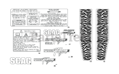 Scag STTII-61V-31DFI - Scag Turf Tiger II 61" Zero-Turn Mower, 31hp Kawasaki (SN: S9200001 - S9299999) (Rev 01) REPLACEMENT DECALS AND INFORMATION PLATES 2