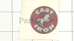 MTD 777D12099 Cast Iron Rider Label