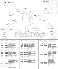 Briggs & Stratton 588447-0477-E2 - Briggs & Stratton Horizontal Engine Radiator, Radiator Mounting Brackets