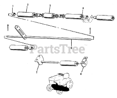 AGCO 410 S (1600299) - AGCO Lawn Tractor, 10hp Mower Rollers Group (1506I38)