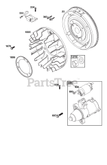 Briggs & Stratton 613377-0001-E1 - Briggs & Stratton Horizontal Engine Flywheel, Ignition, and Starter Group