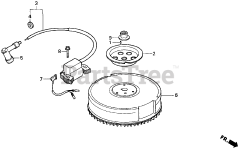 Honda BF5 AH LA (BADL) - Honda Outboard Engine, Made in Japan (SN: BADL-1000001 - BADL-1099999) FLYWHEEL