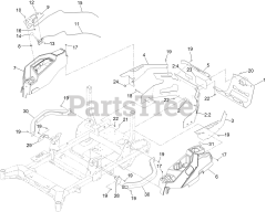 Toro 77285 (2000) - Toro 60" Z Master Zero-Turn Mower (SN: 418100000 - 999999999) Throttle, Choke and Guards Assembly
