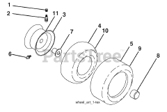 Husqvarna YTH 2454 (960430060-00) - Husqvarna 54" Yard Tractor (2008-12) Wheels And Tires