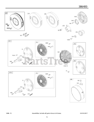 Briggs & Stratton 386447-0194-G1 - Briggs & Stratton Horizontal Engine Flywheel, Stub Shaft, Rotating Screen